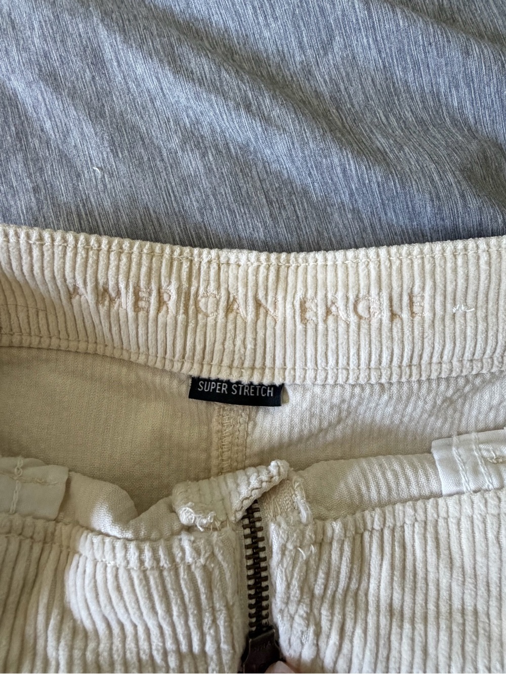 American Eagle Outfitters Cream Corduroy Mini Skirt - Picture 3 of 4